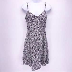 UNIQLO Black and White Floral Summer Dress Size XXS